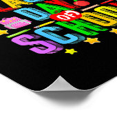 Laatste dag van de school voor kinderen jongens me poster (Hoek)