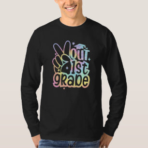 Laatste dag van de schoolband Dye Peace Out 1e kla T-shirt