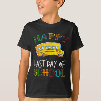 Laatste dag van de schoolbus chauffeur student ler t-shirt