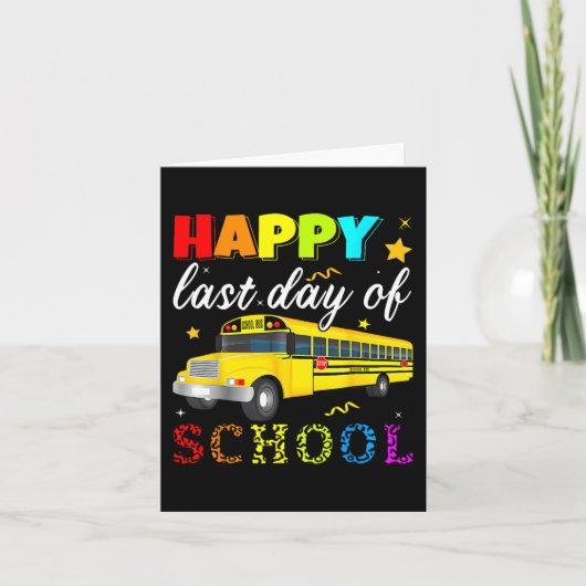 Laatste dag van de schoolbus chauffeur van de plic kaart (Voorkant)