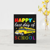 Laatste dag van de schoolbus chauffeur van de plic kaart (Gele Bloem)