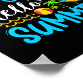 Laatste dag van de schooldag, dag 1 Hallo zomer Poster (Hoek)