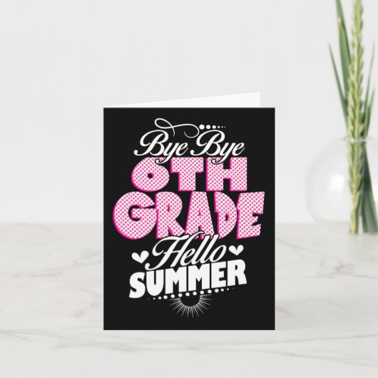 Laatste dag van de schooldag, dag van de zesde kla kaart (Voorkant)