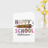 Laatste dag van de schoolleraar Kinder Afstuderen  Kaart (Gele Bloem)