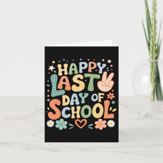 Laatste dag van de schoollerarenstudent Afstuderen Kaart (Voorkant)