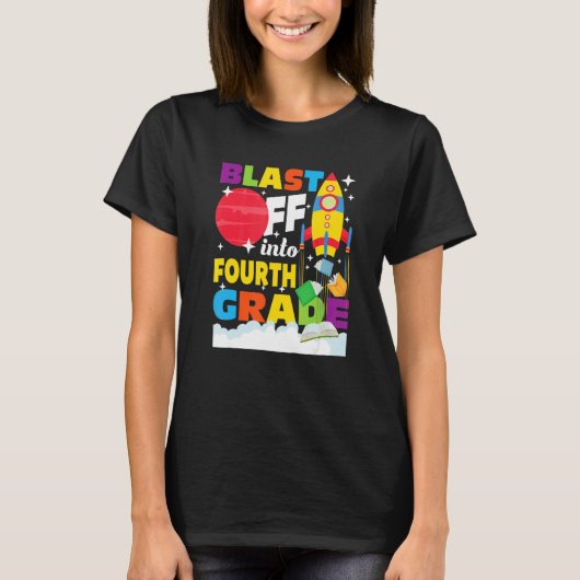 Laatste dag van de vierde klas van school 4 t-shirt (Voorkant)