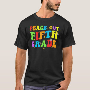 Laatste dag van de vrede op school uit vijfde klas t-shirt