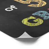 Laatste dag van het 5e Gradenbord - Chalkboard Poster (Hoek)