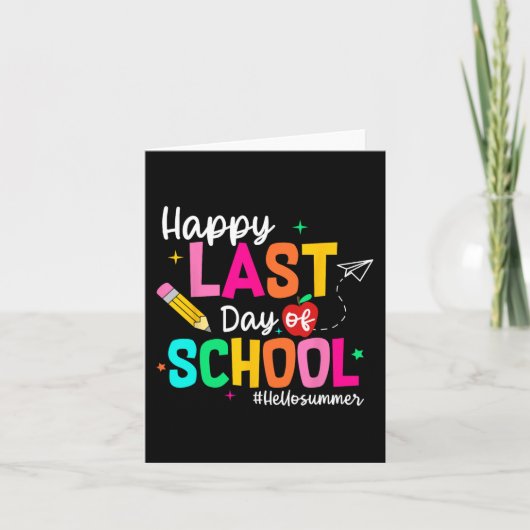 Laatste dag van het Afstuderen van de leerkracht Kaart (Voorkant)