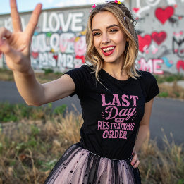 Laatste Dag Van Het Contactverbod Roze Print T-shirt