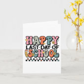 Laatste dag van het Kinder schoollerarenAfstuderen Kaart (Gele Bloem)