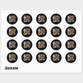 Laatste dag van het Kinder schoollerarenAfstuderen Ronde Sticker (Vel)