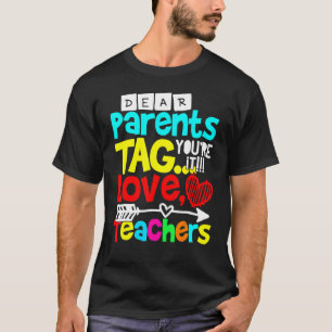 Laatste dag van het Label van de beste ouders T-shirt