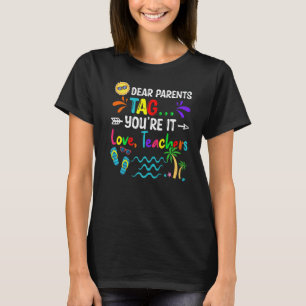 Laatste dag van het Label van de beste ouders T-shirt