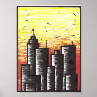 laatste dag van het poster van de stervende stad