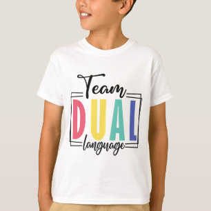 Laatste dag van het schoolteam tweetalige leraar t-shirt