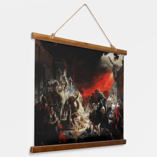 Laatste dag van Pompeii door Karl Bryullov Hangend Wandkleed (Gebogen)