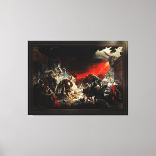 Laatste dag van Pompeii door Karl Bryullov klassie Canvas Afdruk
