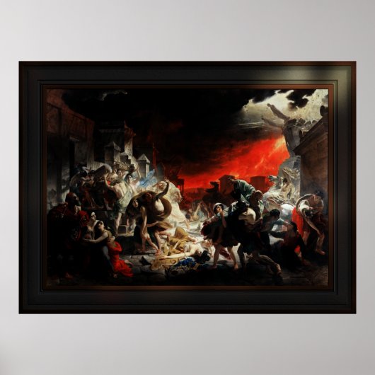 Laatste dag van Pompeii door Karl Bryullov klassie Poster (Voorkant)