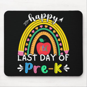 Laatste dag van pre-k kleuter regenboog leraar stu muismat