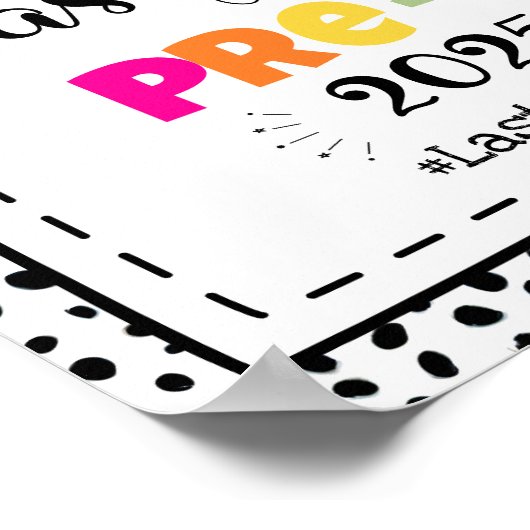 Laatste dag van pre-k Photo Prop Sign Poster (Hoek)