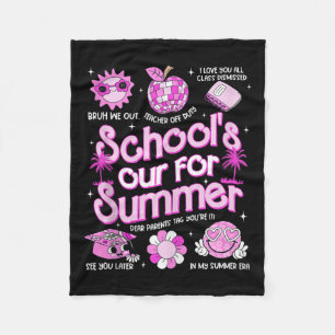 Laatste dag van school39s uit voor zomer leraar me fleece deken