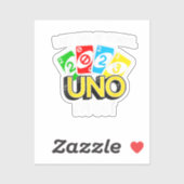 Laatste dag van school 2023 Uno Ik ben uit Shirt K Sticker (Vel)