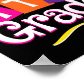 Laatste dag van school Adios 4e klas Afstuderen Ki Poster (Hoek)