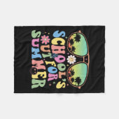 Laatste dag van school Afstuderen Groovy Schools O Fleece Deken (Voorkant (Horizontaal))