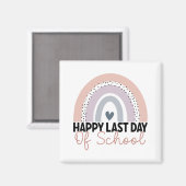 Laatste dag van school Afstuderen Leraar Regen Magneet (Voorkant / Achterkant)