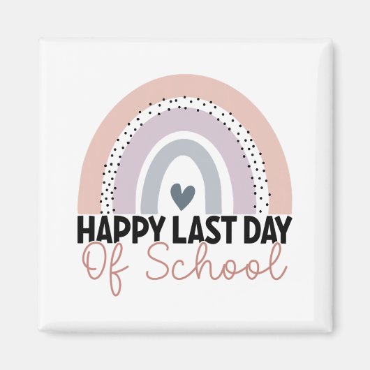 Laatste dag van school Afstuderen Leraar Regen Magneet (Voorkant)