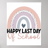 Laatste dag van school Afstuderen Leraar Regen Poster (Voorkant)