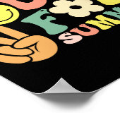 Laatste dag van school groovy scholen uit voor zom poster (Hoek)