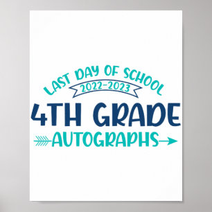Laatste dag van school handtekening 4e klas Afstud Poster