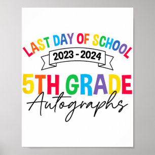 Laatste dag van school handtekening 5e klas Afstud Poster