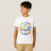 Laatste dag van school handtekening 5e klas Afstud T-shirt (Voorkant volledig)