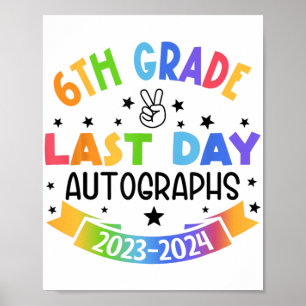 Laatste dag van school handtekening 6e klas Afstud Poster