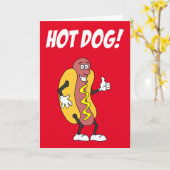 Laatste dag van school hotdog kaart (Gele Bloem)