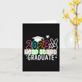 Laatste dag van school Kinder 2023 Headstart Afstu Kaart (Gele Bloem)