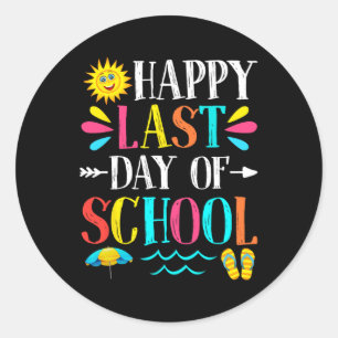 Laatste dag van school leraar student Afstuderen c Ronde Sticker