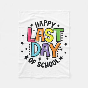 Laatste dag van school leraar voor vrouwen Mannen Fleece Deken