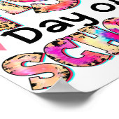 Laatste dag van school stropdas Dye Leopard Afstud Poster (Hoek)