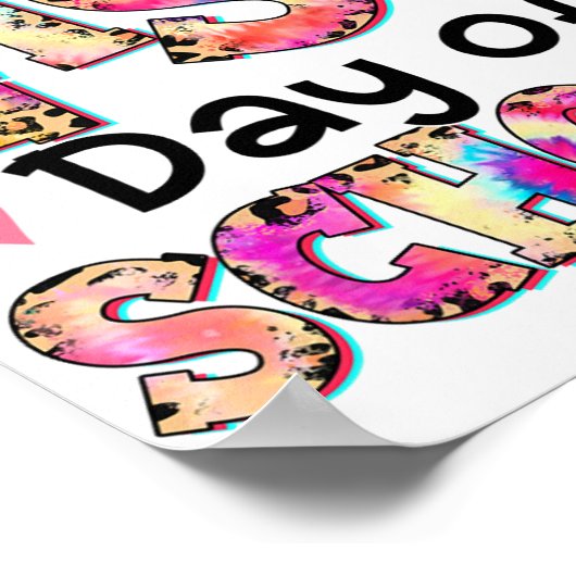 Laatste dag van school stropdas Dye Leopard Afstud Poster (Hoek)