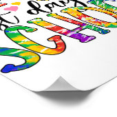 Laatste dag van school Tie Dye Afstuderen Teacher Poster (Hoek)