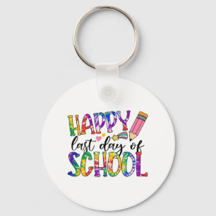 Laatste dag van school Tie Dye Afstuderen Teacher  Sleutelhanger