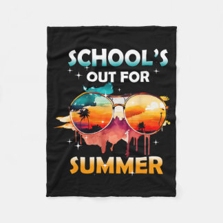 Laatste dag van school uit voor zomer leraar meisj fleece deken