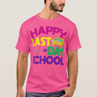 Laatste dag van schoolbuschauffeur t-shirt