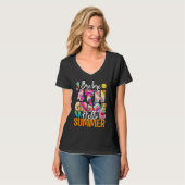 Laatste dag van schooldag, dag 4e klas Hellozomer T-shirt (Voorkant volledig)