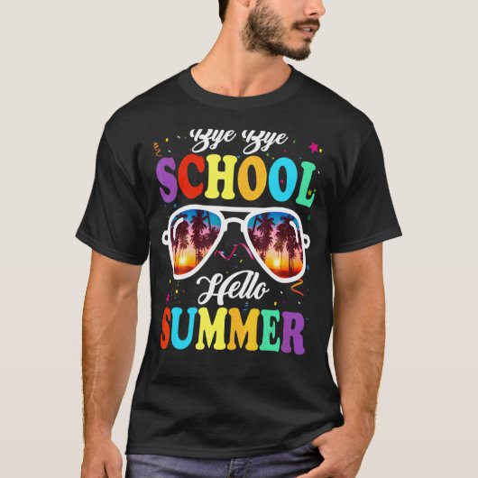 Laatste dag van schooldag, school Hallo poolzwemme T-shirt (Voorkant)