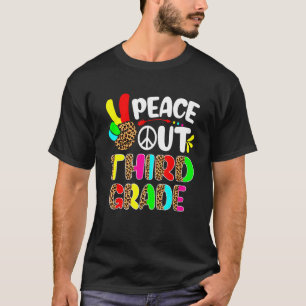 Laatste dag van schoolluipaarden Vrede uit derde k T-shirt